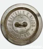 Antique Silver Livery Button with AT Monogram by Castells