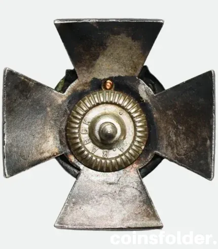 Finland Army Reserve Officer School Cross Badge enameled and silver-plated