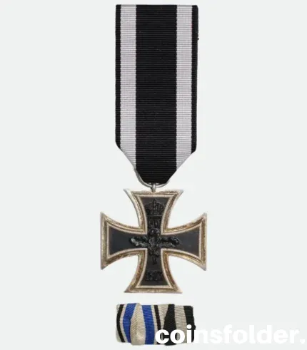 1914 German Iron Cross 2nd Class with original service ribbon bar