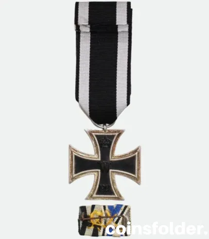 1914 German Iron Cross 2nd Class with original service ribbon bar