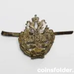 Imperial Russia Postal Service Hat Badge with dual prongs