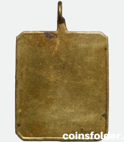Mini Brass Icon Medallion of Jesus Christ, Antique Religious Art