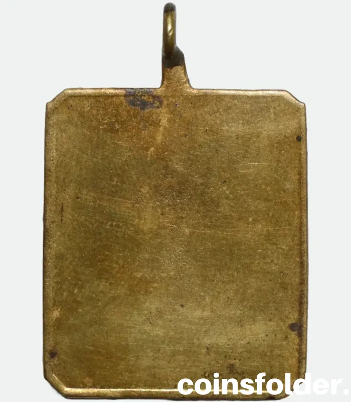Mini Brass Icon Medallion of Jesus Christ, Antique Religious Art