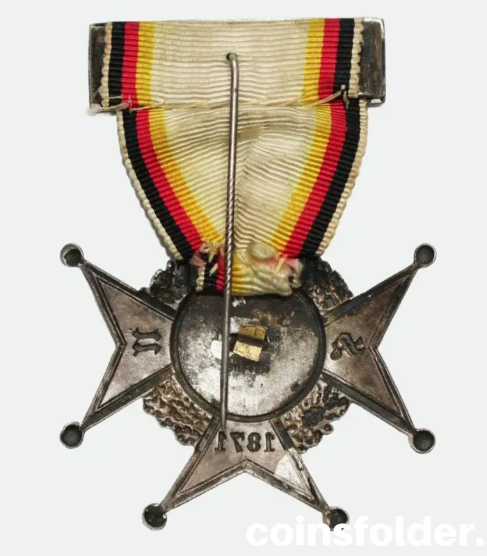 1871 Silver Masonic Medal with Enamel and Ribbon