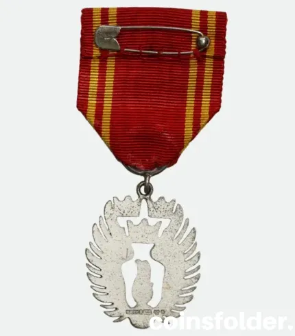 1955 Swedish Civil Protection Merit Silver Medal with ribbon