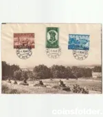 Gediminas Orentas 1940 envelope with Lithuanian Army tank photo