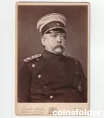 Cabinet photo portrait of Otto von Bismarck in formal attire