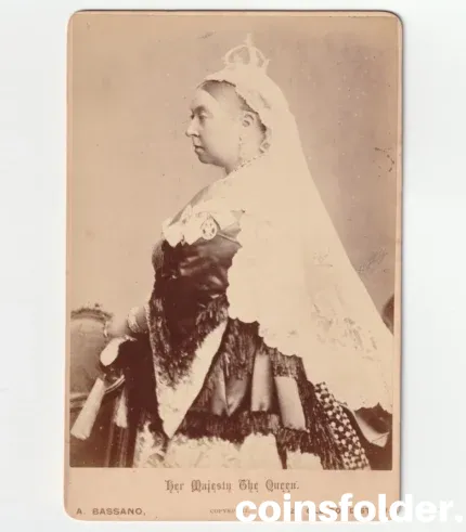 Antique Cabinet Photo of Queen Victoria by A. Bassano