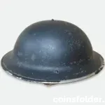 British WWII 1941 Brodie helmet with liner and chinstrap