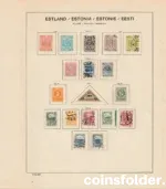 Estonia stamp collection 1918–1940 with Schaubek album pages