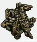 Lithuania lapel pin featuring the national coat of arms Vytis