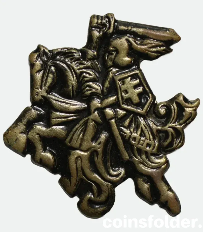 Lithuania lapel pin featuring the national coat of arms Vytis