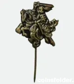 Lithuania lapel pin featuring the national coat of arms Vytis