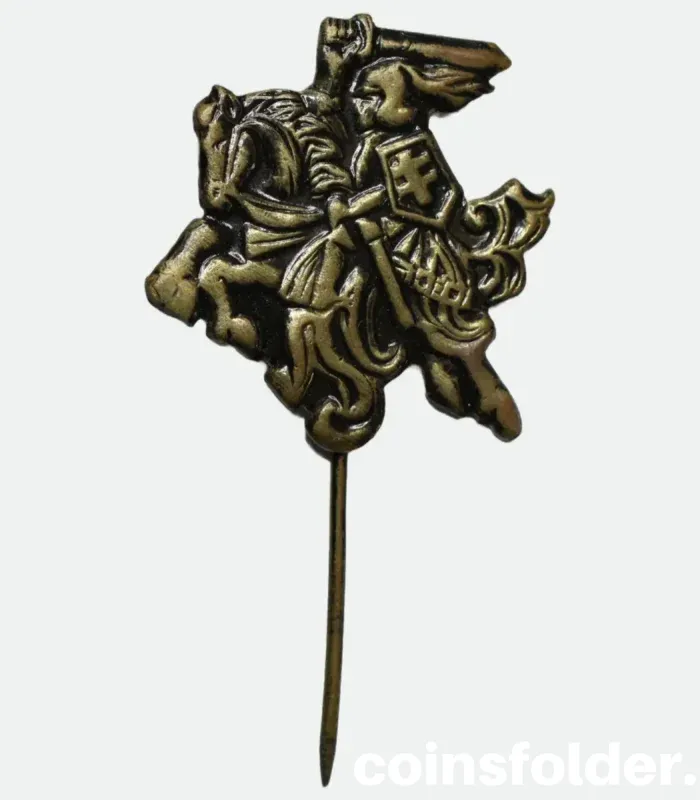 Lithuania lapel pin featuring the national coat of arms Vytis