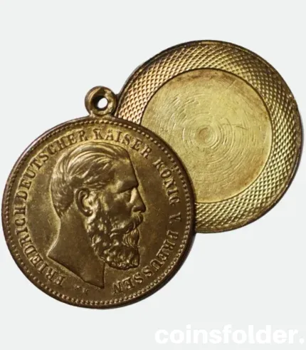German satirical medal of Friedrich III and Wilhelm I, opening case