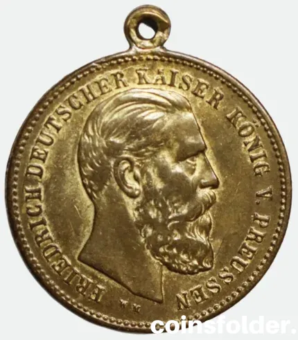 German satirical medal of Friedrich III and Wilhelm I, opening case