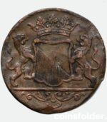 1759 Netherlands Utrecht Duit Copper Coin VF