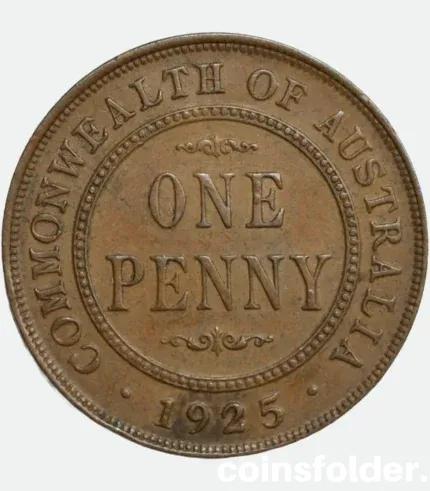 1925 Australia One Penny George V XF