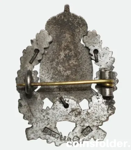1953 Swedish Police Pistol Shooting Sterling Silver Badge