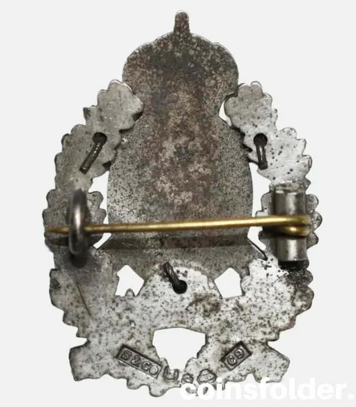 1953 Swedish Police Pistol Shooting Sterling Silver Badge