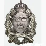 1953 Swedish Police Pistol Shooting Sterling Silver Badge
