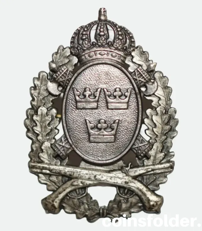 1953 Swedish Police Pistol Shooting Sterling Silver Badge