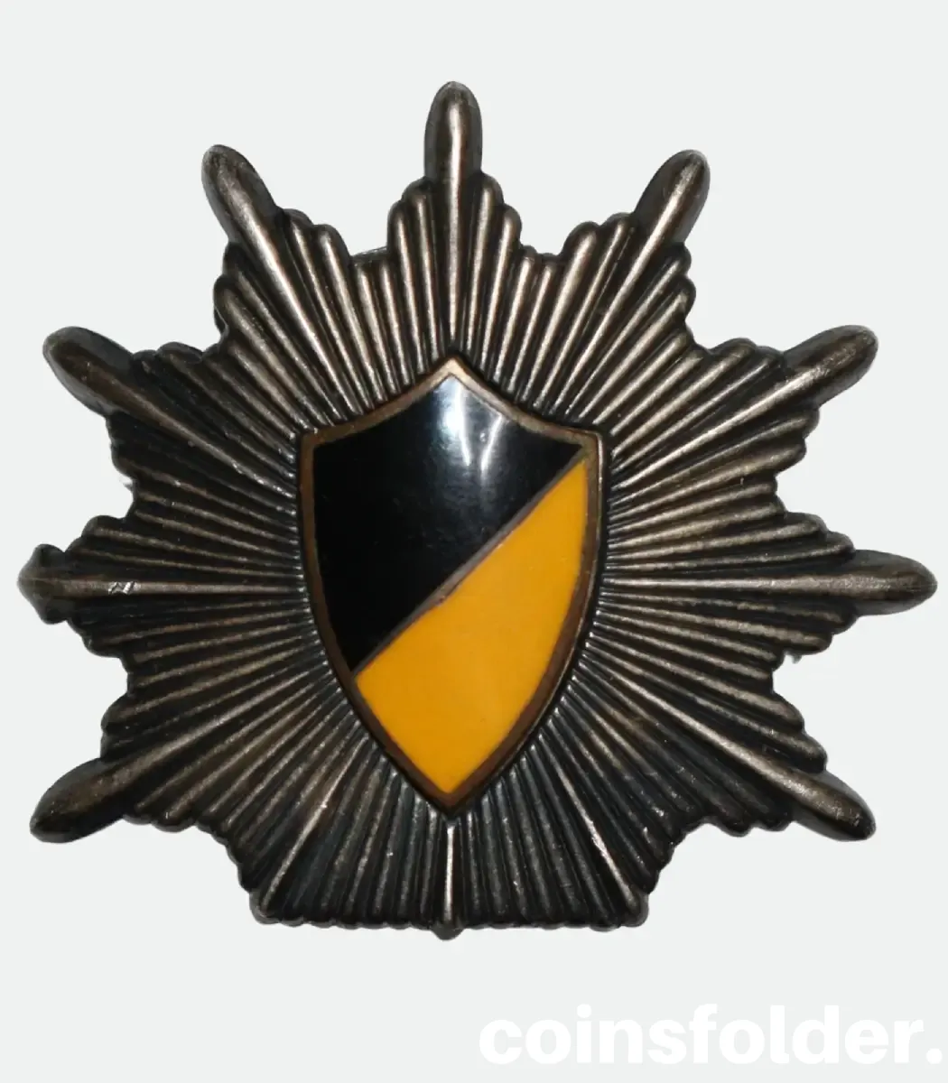 Germany Baden-Württemberg Police Cap Badge 1958–1979 Germany Baden-Württemberg Police Cap Badge 1958–1979