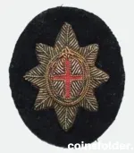 British Coldstream Guards Star Bullion Embroidered Collar Badge