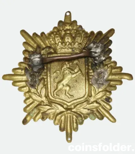 Norwegian Military Spiked Helmet Cap Plate M1888/1891