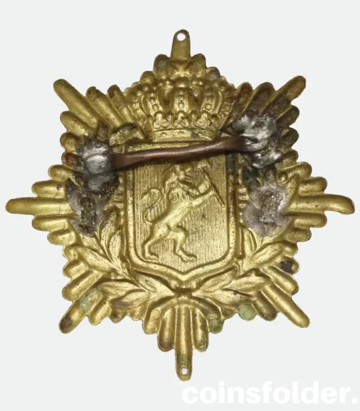 Norwegian Military Spiked Helmet Cap Plate M1888/1891