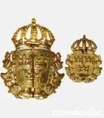Swedish 1954 Police Cap Badges Large & Small