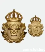 Swedish 1954 Police Cap Badges Large & Small