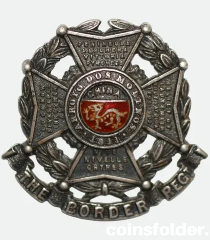 Vintage British Army Border Regiment Collar Badge