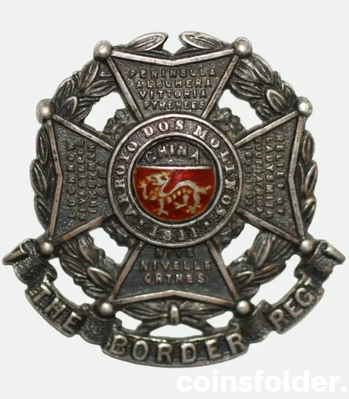 Vintage British Army Border Regiment Collar Badge