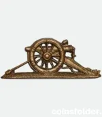 WWII British Army Royal Artillery Brass Sleeve Insignia Badge