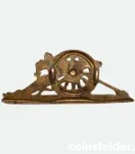 WWII British Army Royal Artillery Brass Sleeve Insignia Badge