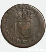 1783 France 1 Sol Aix-en-Provence Mint Louis XVI Copper Coin VF