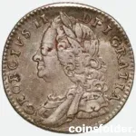 1758 Great Britain Silver Sixpence George II Coin XF