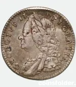 1758 Great Britain Silver Sixpence George II Coin XF