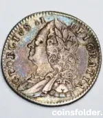 1758 Great Britain Silver Sixpence George II Coin XF