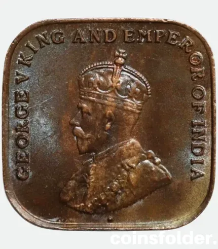 1920 Straits Settlements Malaysia 1 Cent Coin Blue Luster BU