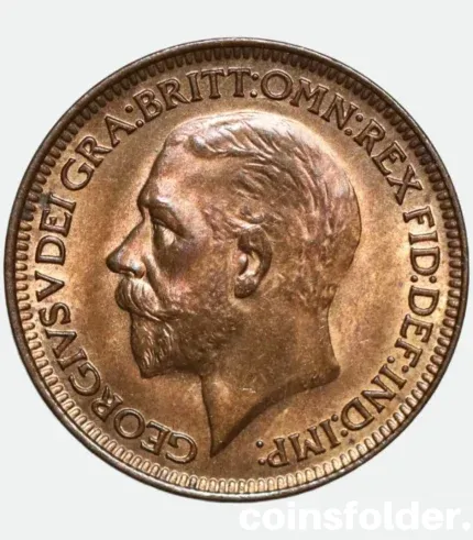 1931 Great Britain Farthing George V Coin BU