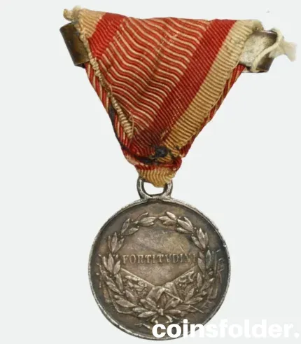 Austro-Hungarian Silver Bravery Medal Karl I front and reverse sides