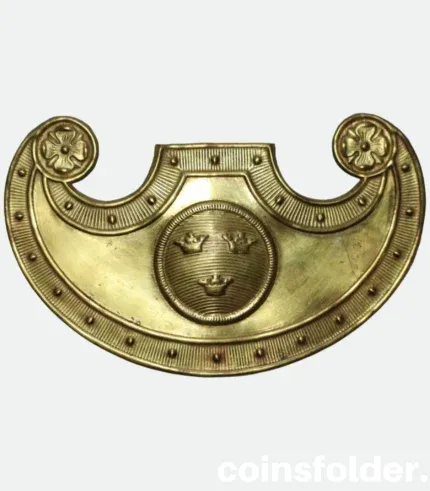 Swedish Military Infantry Shako Plate m/1831 brass front