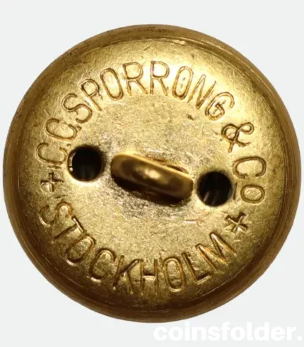 Vintage Artillery and Air Force Officer Button m/52 by C.C. Sporrong & Co
