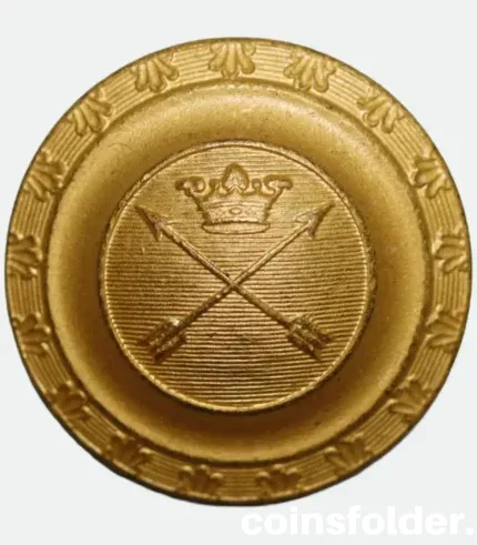 Vintage Dalarna Regiment Officer Button 24 mm m/60 by Sporrong