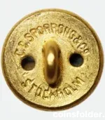 Vintage Gotland Regiment Officer Button m/52 Matte Gilt by C.C. Sporrong & Co