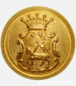 Vintage Gotland Regiment Officer Button m/52 Matte Gilt by C.C. Sporrong & Co