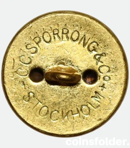 Vintage Norrbotten Armored Battalion Officer Button 23 mm m/60