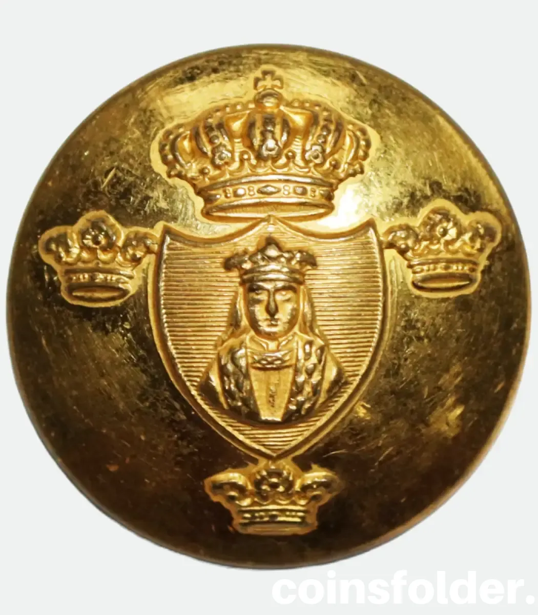 Vintage Stockholm City Military Corps Officer Button 24 mm by C.C. Sporrong & Co